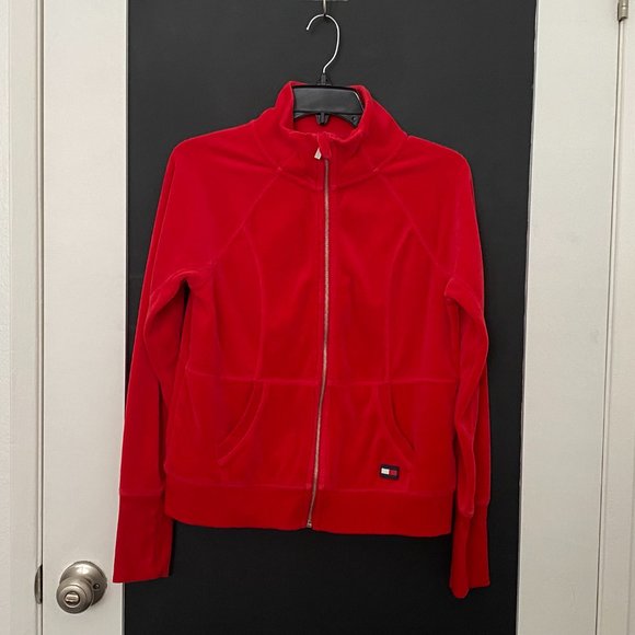 Tommy Hilfiger Sport Velvet Raglan-Sleeve Jacket (Size S) - Picture 2 of 6
